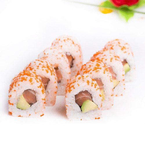 Uramaki salmón y aguacate